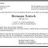 Teutsch Hermann 1958-2006 Todesanzeige